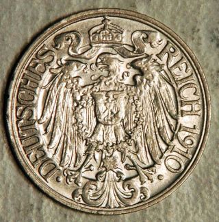 Germany 25 Pfennig 1910 - A
