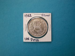 Mexico Coins 1962 Year Un Peso Silver Coin.