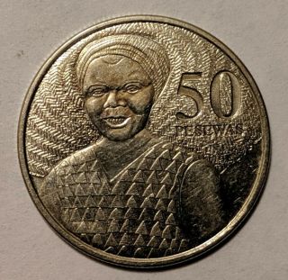 Ghana 50 Pesewas,  2007 Km 41 Unc Market Woman Freedom And Justice 3b