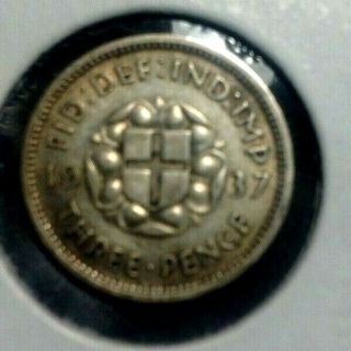1937 E King George Vi Three Pence Coin