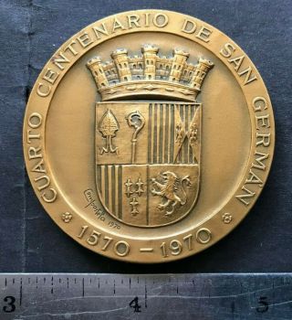 Puerto Rico Ca1970s Medalla Bronce Icp,  4to Centenario San German,  Compostela
