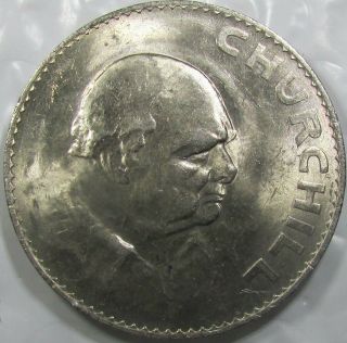 Great Britain (uk) 1965 Crown Coin,  Winston Churchill Km 910