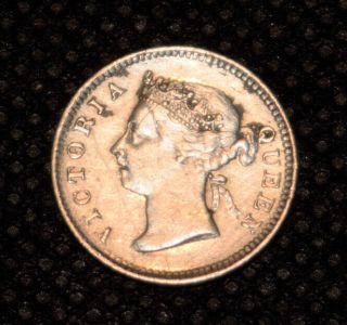 Hong Kong 5 Cents 1899 - Queen Victoria - Silver Coin