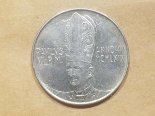 1969 Vatican City 100 Lire Coin Holy See Pope Paul Vi