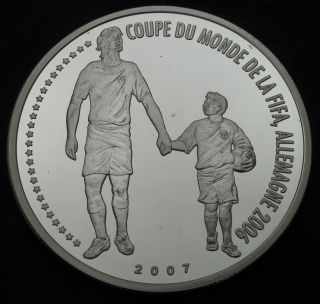 Togo 1000 Francs 2007 Proof - Silver - Fifa World Cup Germany - 3246