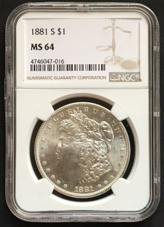 1881 S Morgan Dollar Ngc Ms64