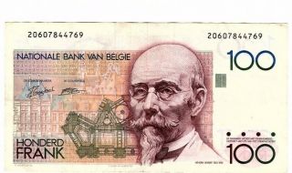100 Belgian Francs Banknote (james Ensor)