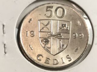 Ghana 1999 50 Cedis Coin Bu