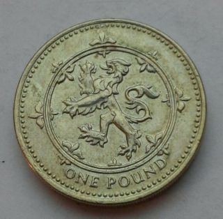 Great Britain,  Uk 1 Pound 1994.  Km 967.  One Dollar Coin.  Scottish Lion.  1 Year.