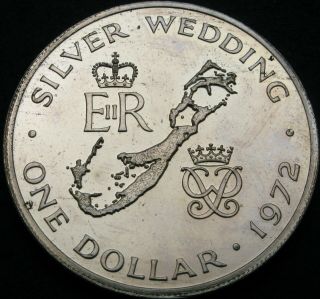 Bermuda 1 Dollar 1972 Proof - Silver - Silver Wedding - 217 ¤