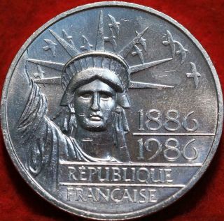 Uncirculated 1986 France 100 Francs Silver Piefort Foreign Coin