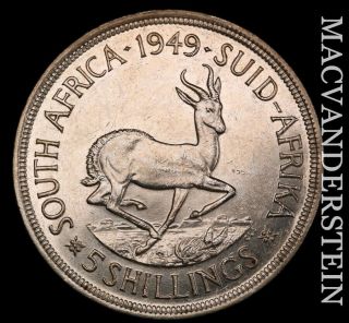 South Africa: 1949 Five Shillings - Silver Nr697