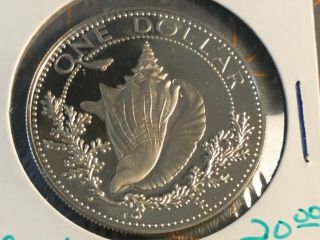 Bahamas 1974 1 Dollar Silver Coin, .  4666 Asw Proof