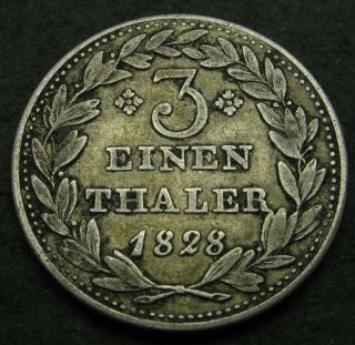 Hesse - Cassel (german State) 1/3 Thaler 1828 - Silver - Wilhelm Ii.  - F - 2721