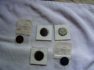 British 1/2 Penny,  Young Queen Victoria,  5 In All