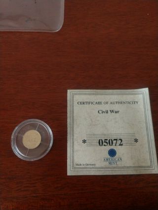 2000 Republic Of Liberia $10 Gold Coin - Gettysburg -