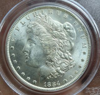 1884 - O Morgan Dollar $1 PCGS Graded MS64 Silver Coin 2