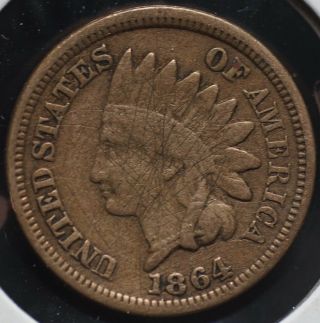 1864 Indian Head One Cent 1c Coin