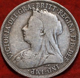 1895 Great Britain One Shilling Silver Foreign Coin