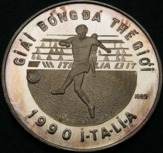 Vietnam 100 Dong 1989 Proof - Silver - Soccer World Cup Italy - 3412 ¤