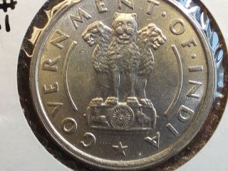 1950 B India 1 Rupee Coin,  Uncirculated 1 Year Issue