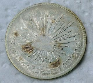 2 Real 1855 México Silver