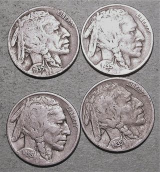 1935,  35 - D,  35 - D,  35 Indian Head Or Buffalo Nickels 785