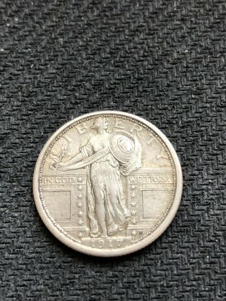 1917 Liberty Standing Guarter No Stars Under Eagle