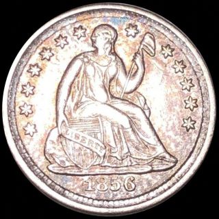 1856 Seated Half Dime About Uncirculated Liberty Silver Philly Collectible Nr