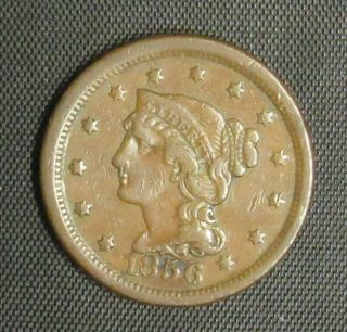 1856 Braided Hair Large Cent Vf