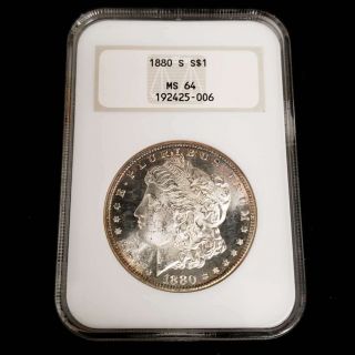 1880 S Us Morgan Silver $1 One Dollar Ngc Ms64 Collector Coin Ix5006
