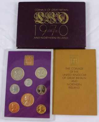 1970 Great Britain / Northern Ireland Uk Proof Set (8) - Last L.  S.  D.  Coins