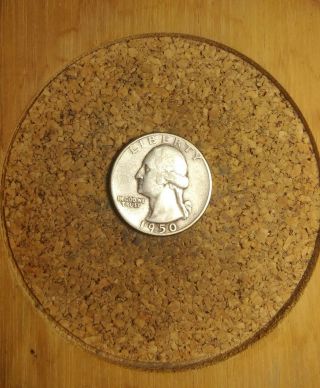 1950 P 25c Washington Quarter 90 Silver Coin Wq863 Old " Tuck "