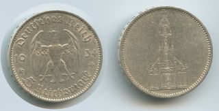 G10616 - Germany Third Reich 5 Reichsmark 1934 F Km 83 1st Anniversary Nazi Rule