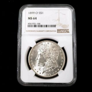 1899 O Us Morgan Silver $1 One Dollar Ngc Ms64 Collector Coin Gb1166