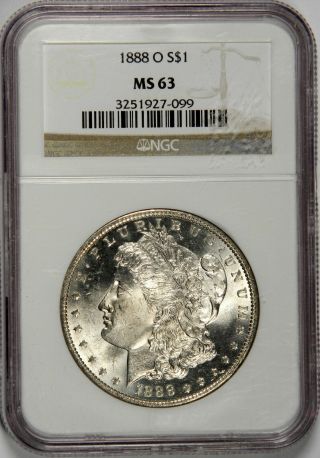 1888 - O Morgan Dollar - Ngc Ms63 - Blast White And Priced Right