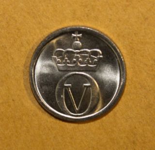 Norway 10 Ore 1967 Brilliant Uncirculated Coin