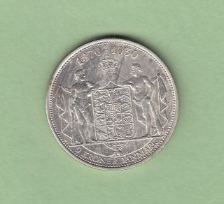 1930 Denmark 2 Kroner Silver Coin -
