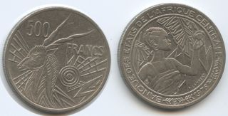 G15958 - Central African Republic 500 Francs 1976 B Km 12 Scarce