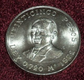 Really Gem Bu 1972 Benito Juarez Mexico Silver 25 Pesos