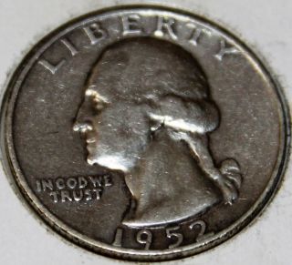 1952 - D 25c Washington Quarter 17usr0310 90 Silver Only 50 Cents For 1