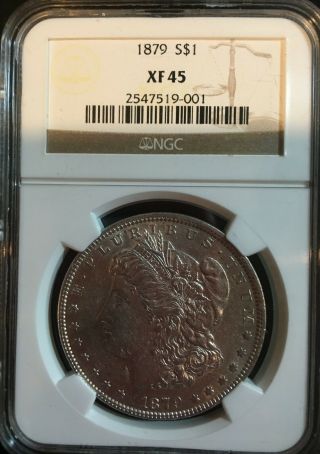 1879 Morgan Silver Dollar $1 - Ngc Xf45 - Looks Au