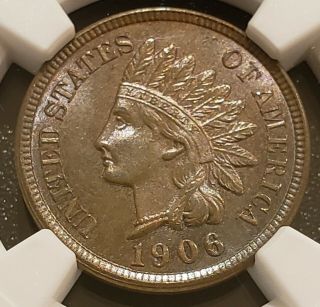 ☆1906 INDIAN HEAD PENNY CENT,  NGC MS 63 BN☆ 3