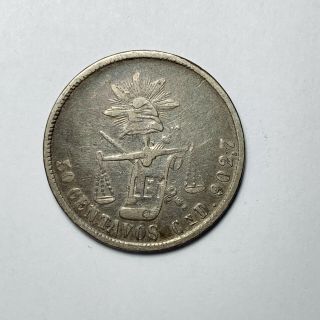 1879 Cnd/g Mexico Silver 50 Centavos