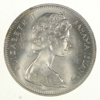 World Coin - 1966 Bahama Islands 2 Dollars - World Silver Coin - 30.  1g 200