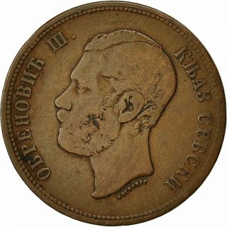 [ 522514] Serbia,  Obrenovich Michael Iii,  10 Para,  1868,  Vf (30 - 35),  Bronze,  Km:3