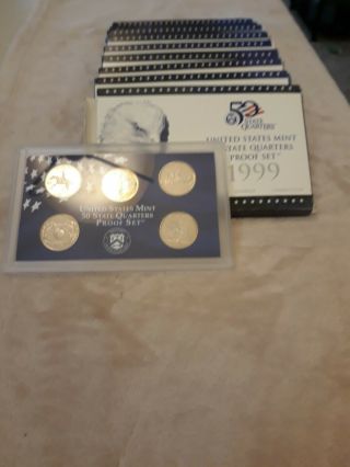 1999 - 2008 Us Statehood 50 State Quarters Proof Set,  Box,  Collector Series