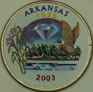 2003 - D Colorized Arkansas State Quarter