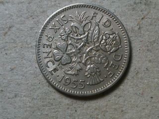 Great Britain 6 Pence Sixpence 1954 1955 1956 1957 1958 1959 1960.  Wedding Gift
