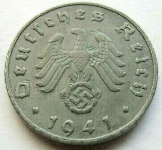 (620) German 3rd Reich 1941 A - 5 Reichspfennig Wwii Coin